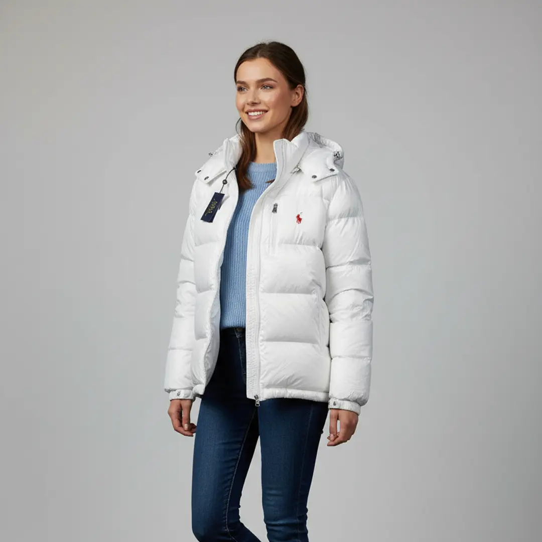 Жіночий пуховик Polo (білий)