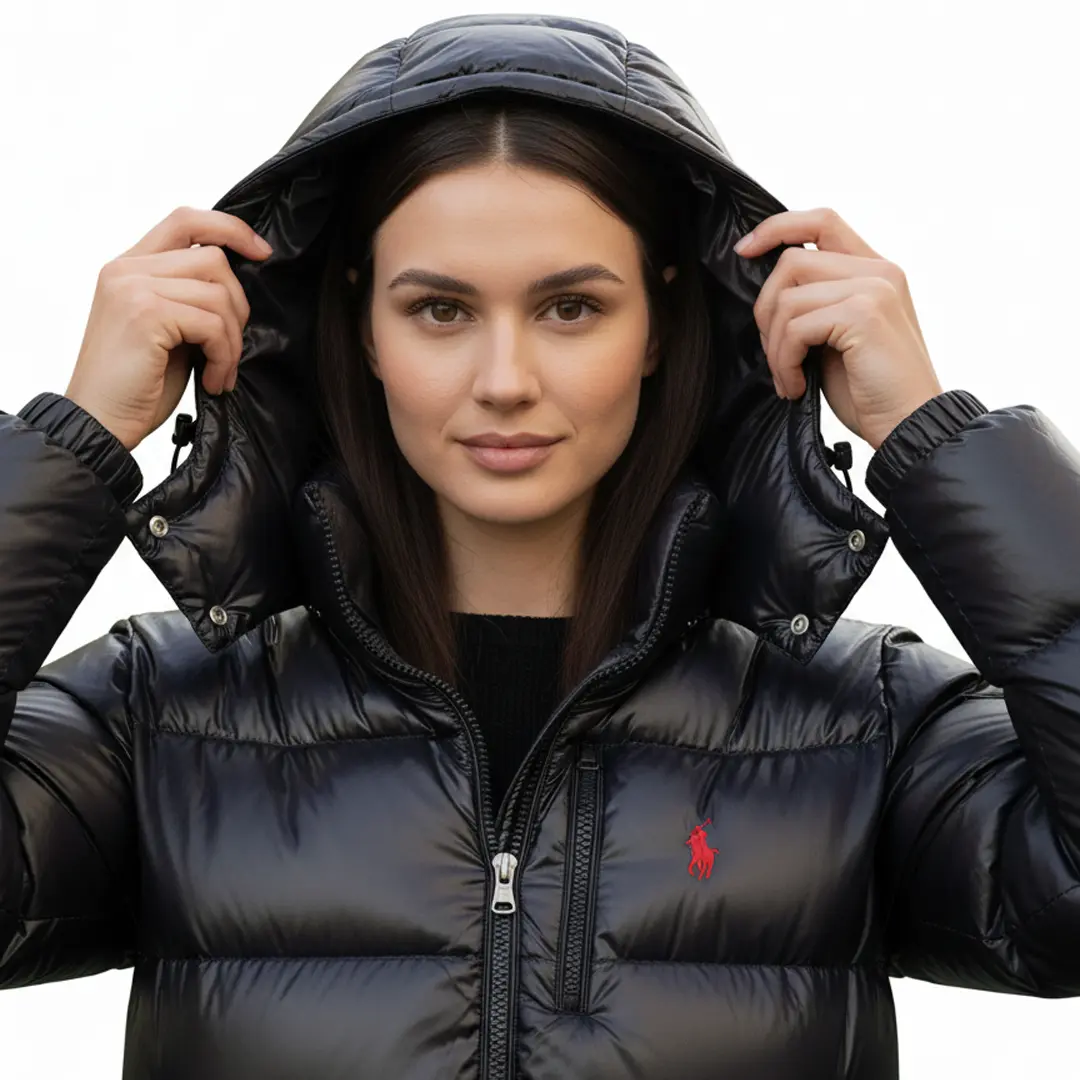 Жіночий пуховик Polo (чорний)