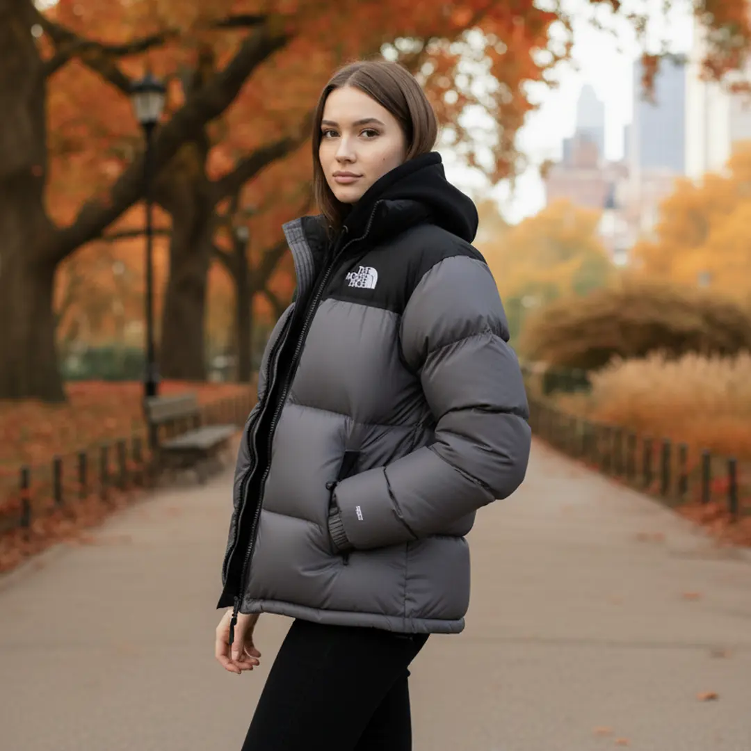 Жіночий пуховик The North Face (графіт)