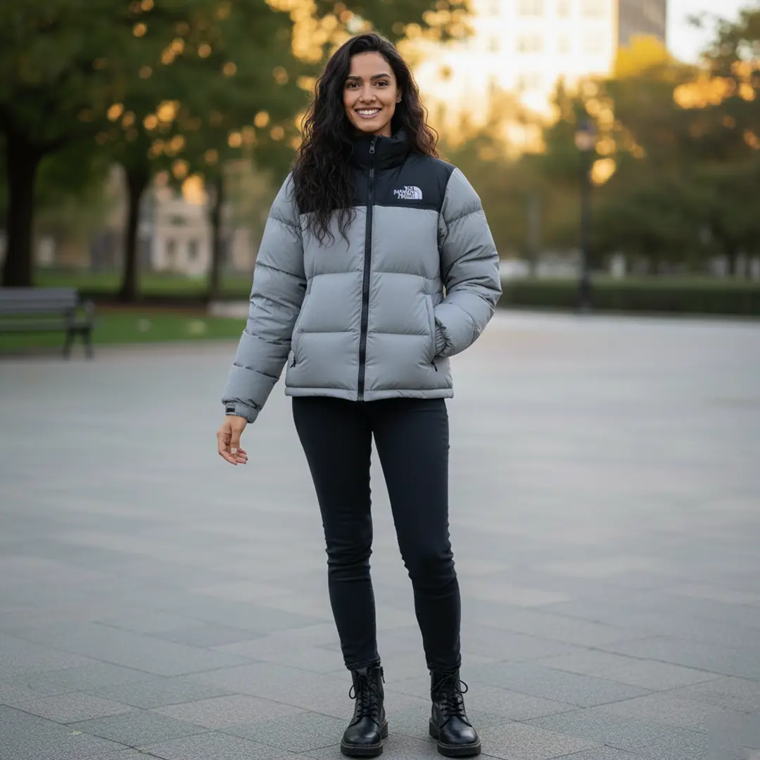 Жіночий пуховик The North Face (рефлективний)