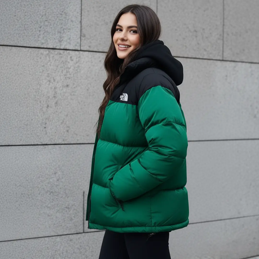 Жіночий пуховик The North Face (зелений)