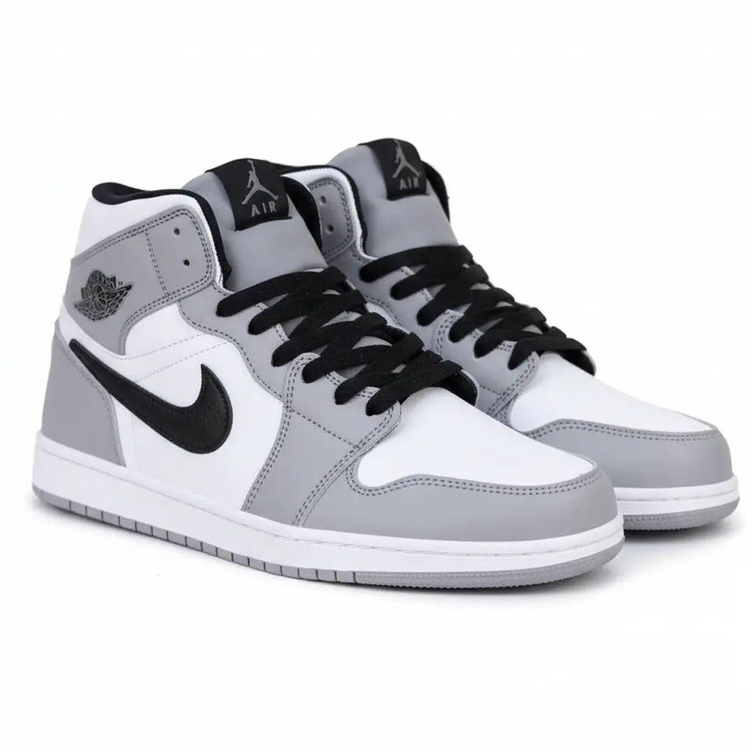 Зимові кросівки Nike Jordan Retro (white & gray) хутро