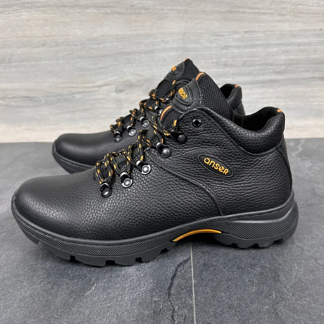 Чоловічі шкіряні черевики Б (чорні)