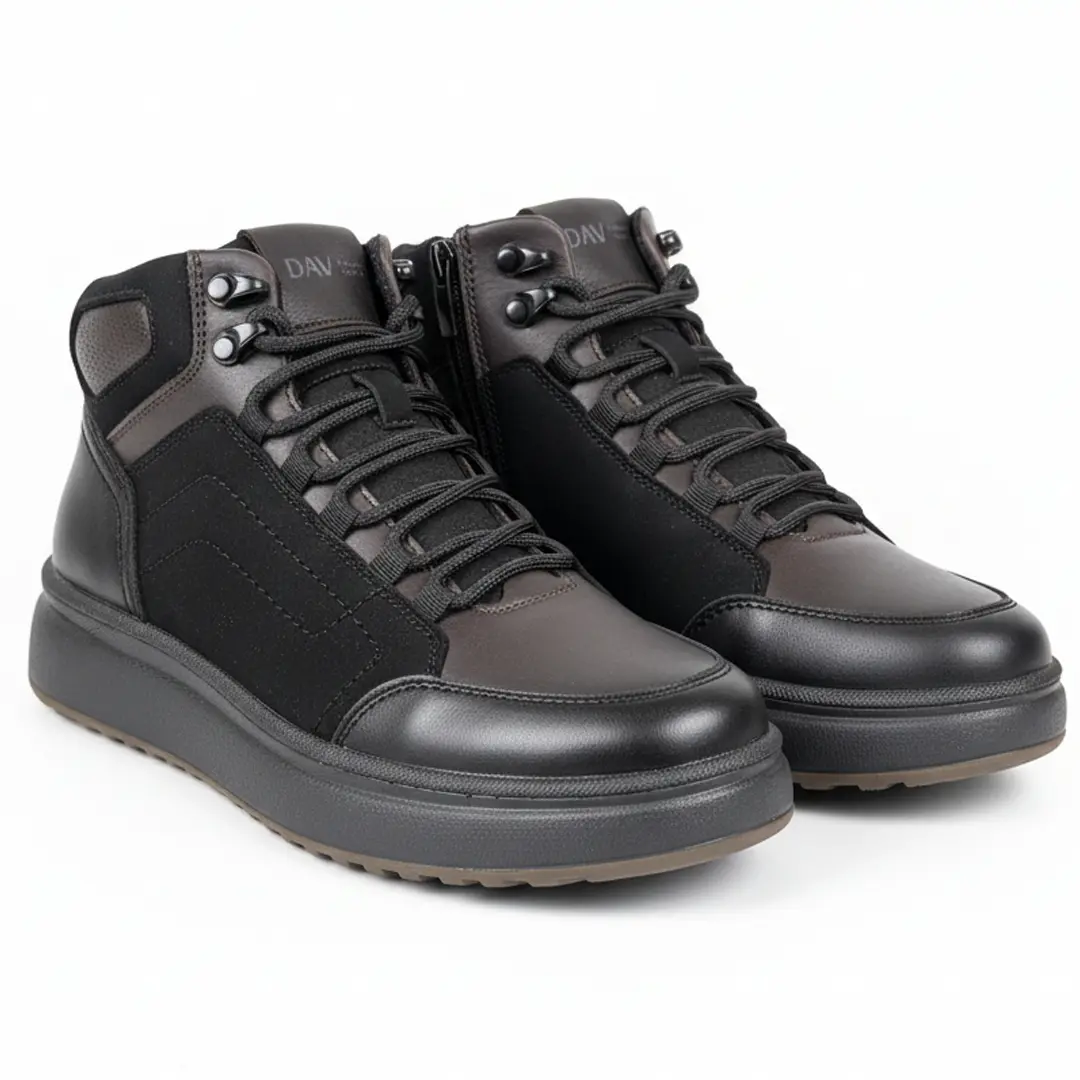 Чоловічі шкіряні зимові черевики LP (коричневі)