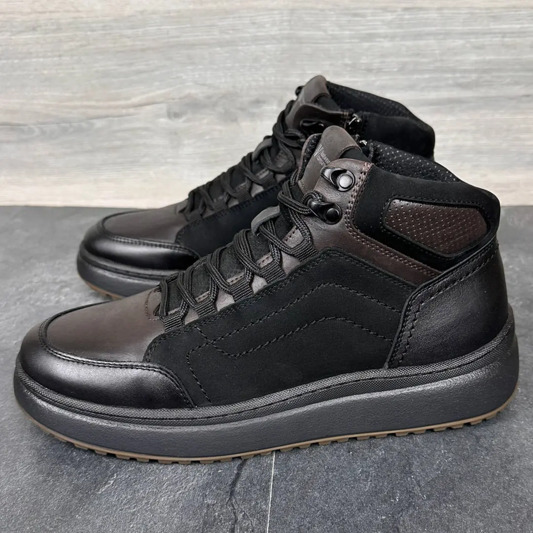 Чоловічі шкіряні зимові черевики LP (коричневі)