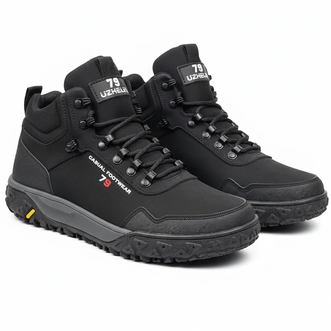 Чоловічі зимові нубукові черевики Б (чорні)