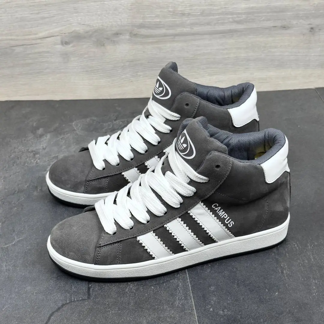 Підліткові зимові нубукові кросівки (сірі)