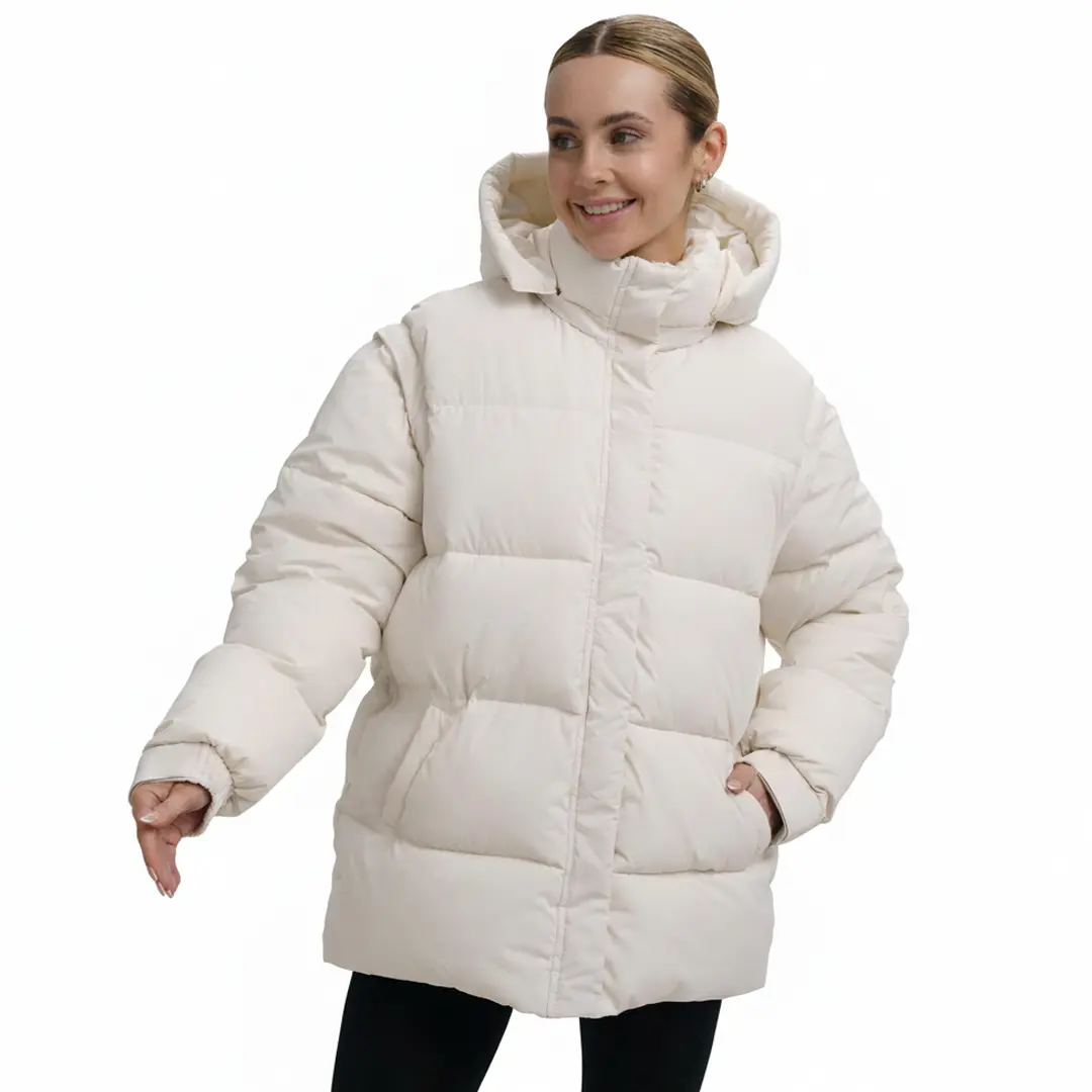 Пуховик трансформер жіночий Mishele (білий)