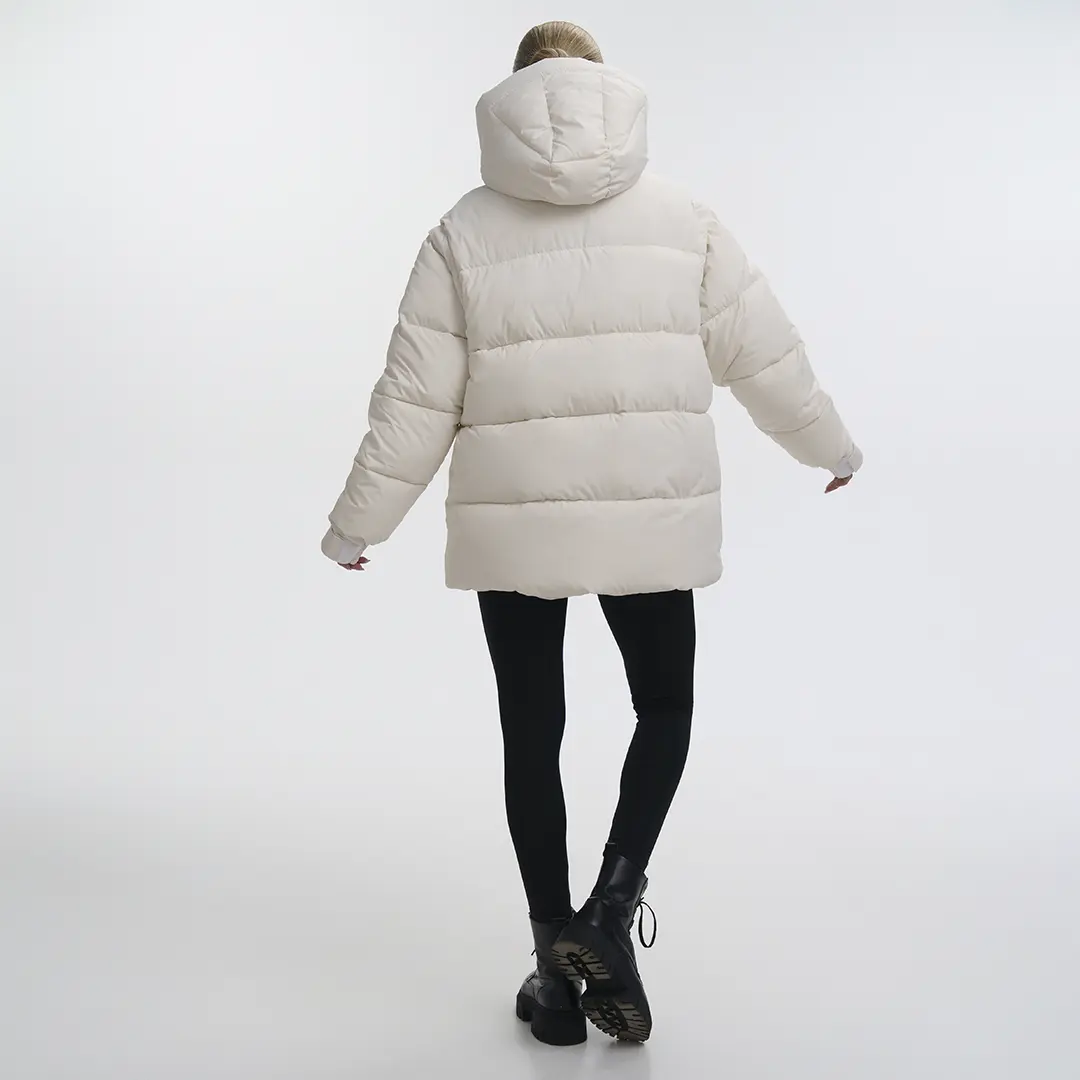 Пуховик трансформер жіночий Mishele (білий)