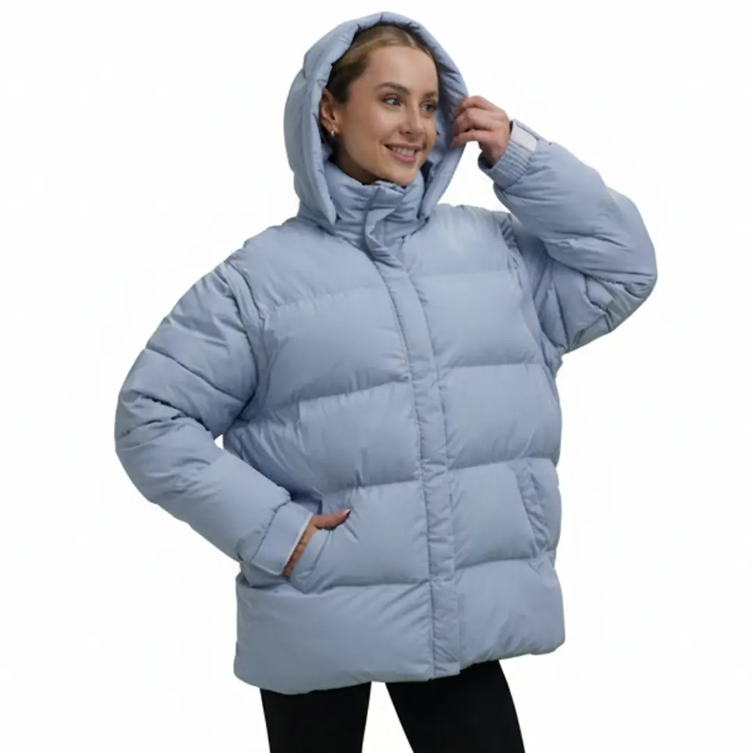 Пуховик трансформер жіночий Mishele (блакитний)