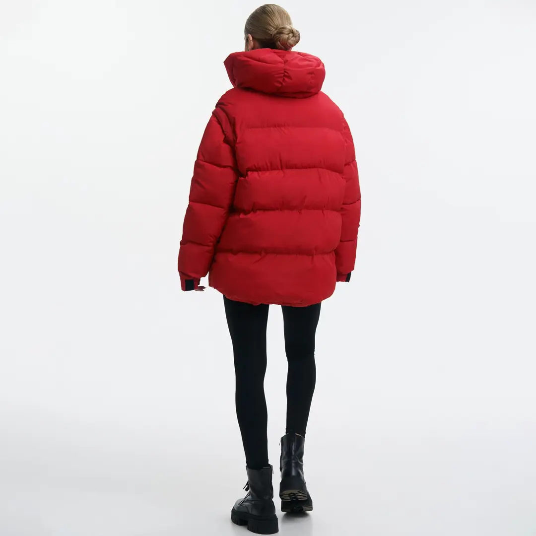 Пуховик трансформер жіночий Mishele (червоний)