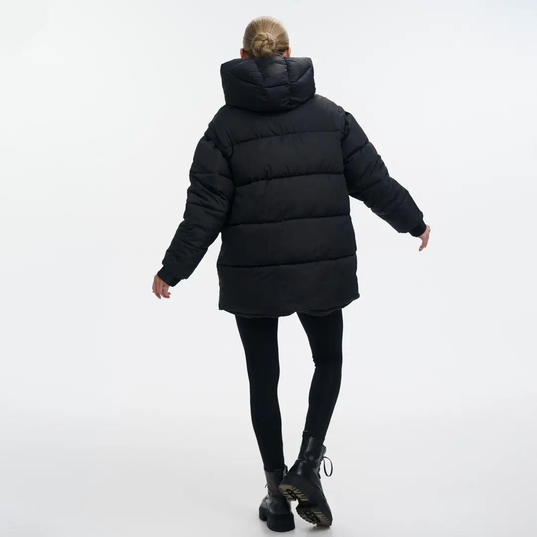 Пуховик трансформер жіночий Mishele (чорний матовий)