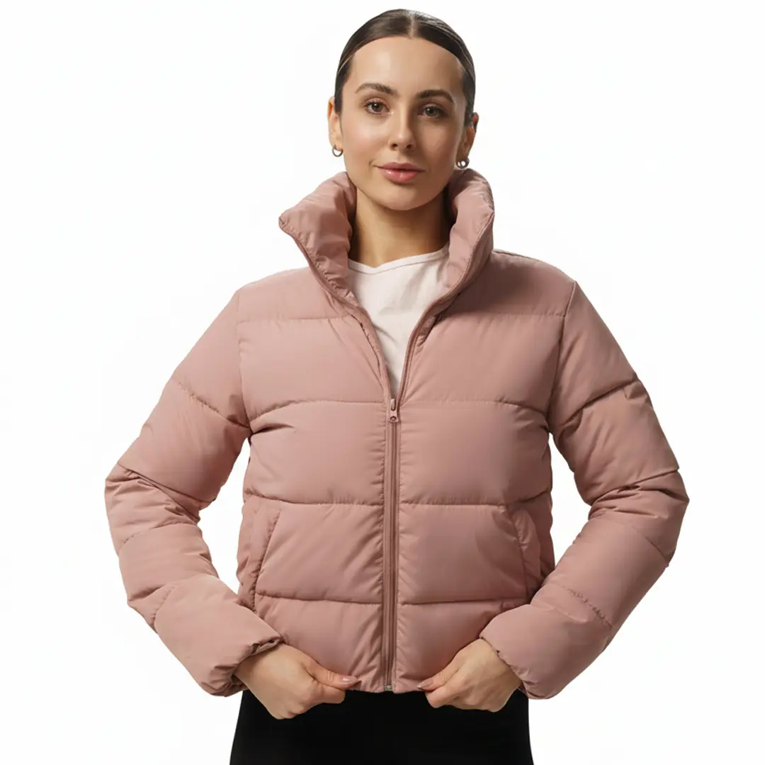 Пуховик укорочений жіночий Lolita (пудровий)