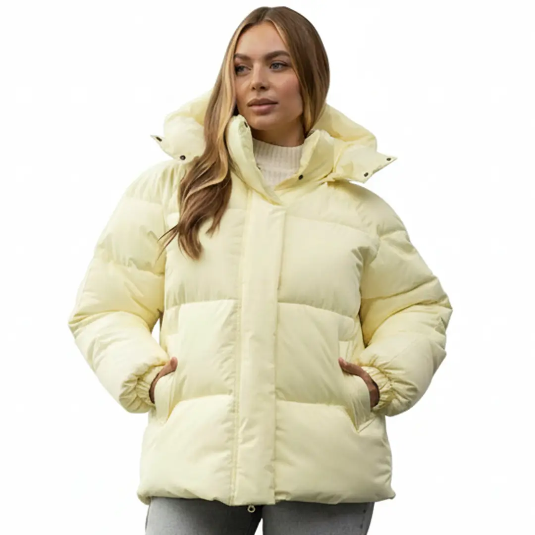 Жіночий пуфер оверсайз (лимон)