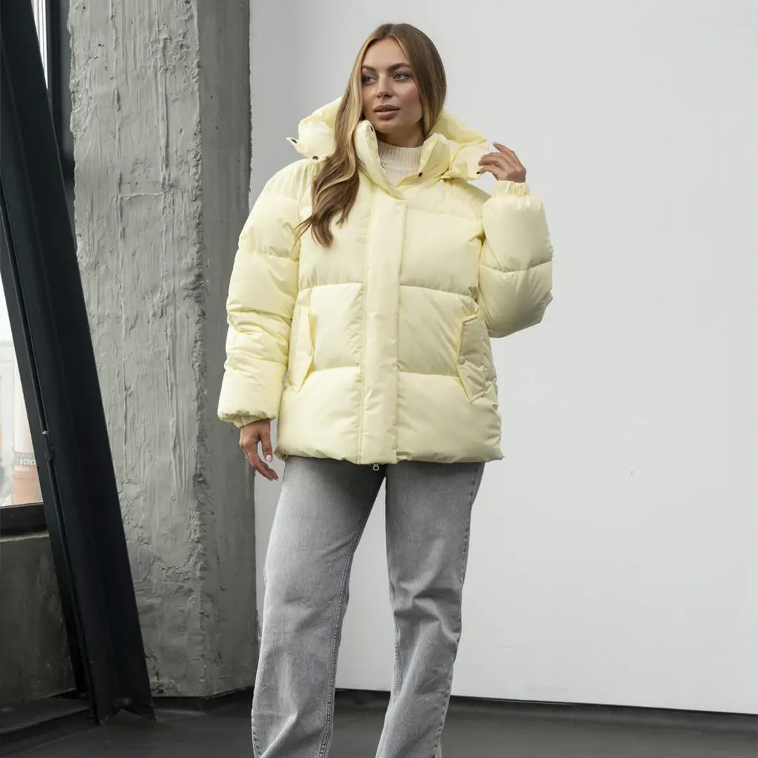 Жіночий пуфер оверсайз (лимон)