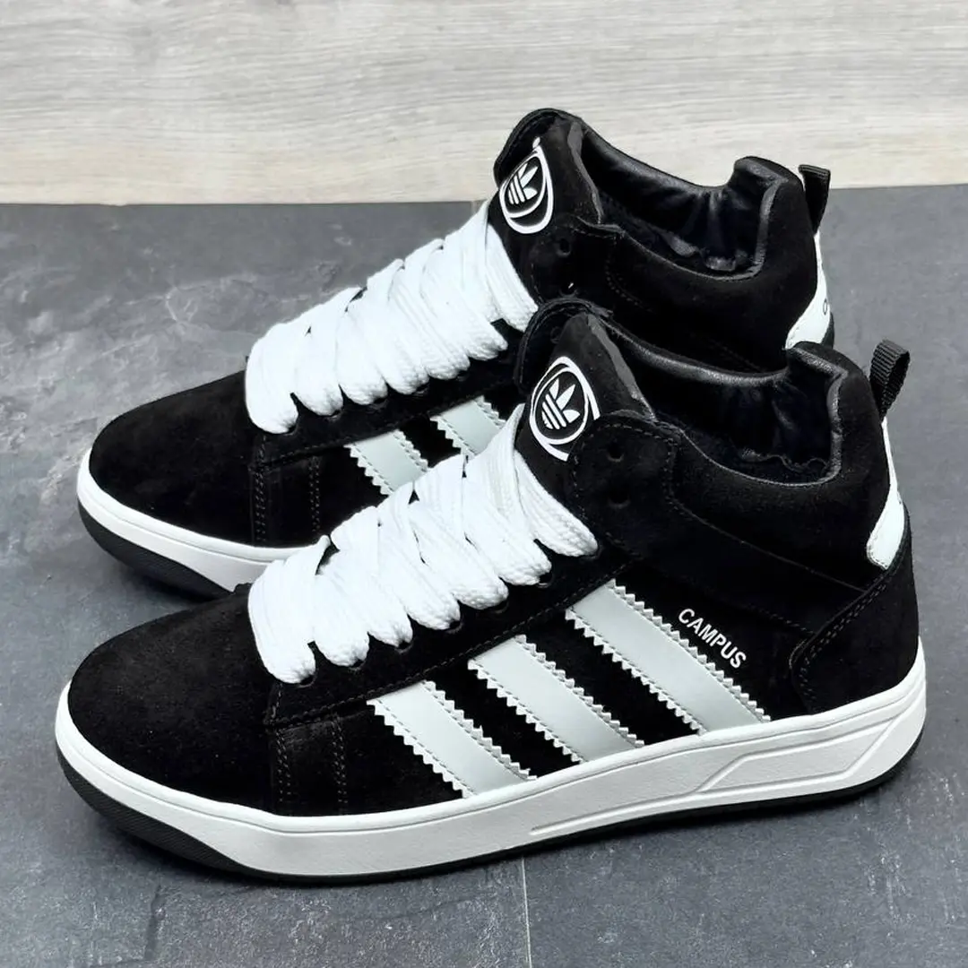 зимові нубукові кросівки (чорні)