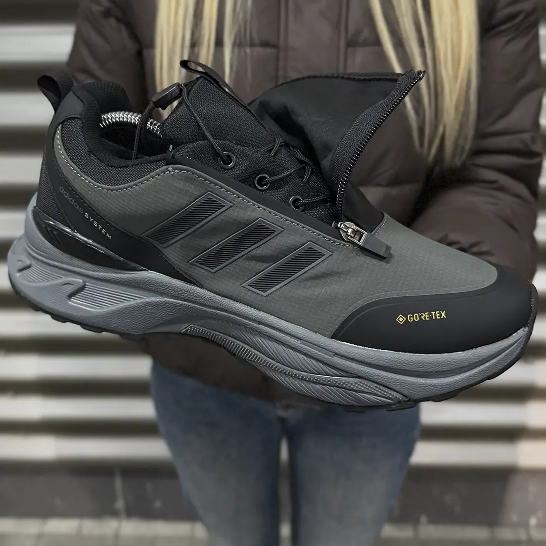 Термо кросівки Adidas System Odyssey x Gore Tex (dark khaki)