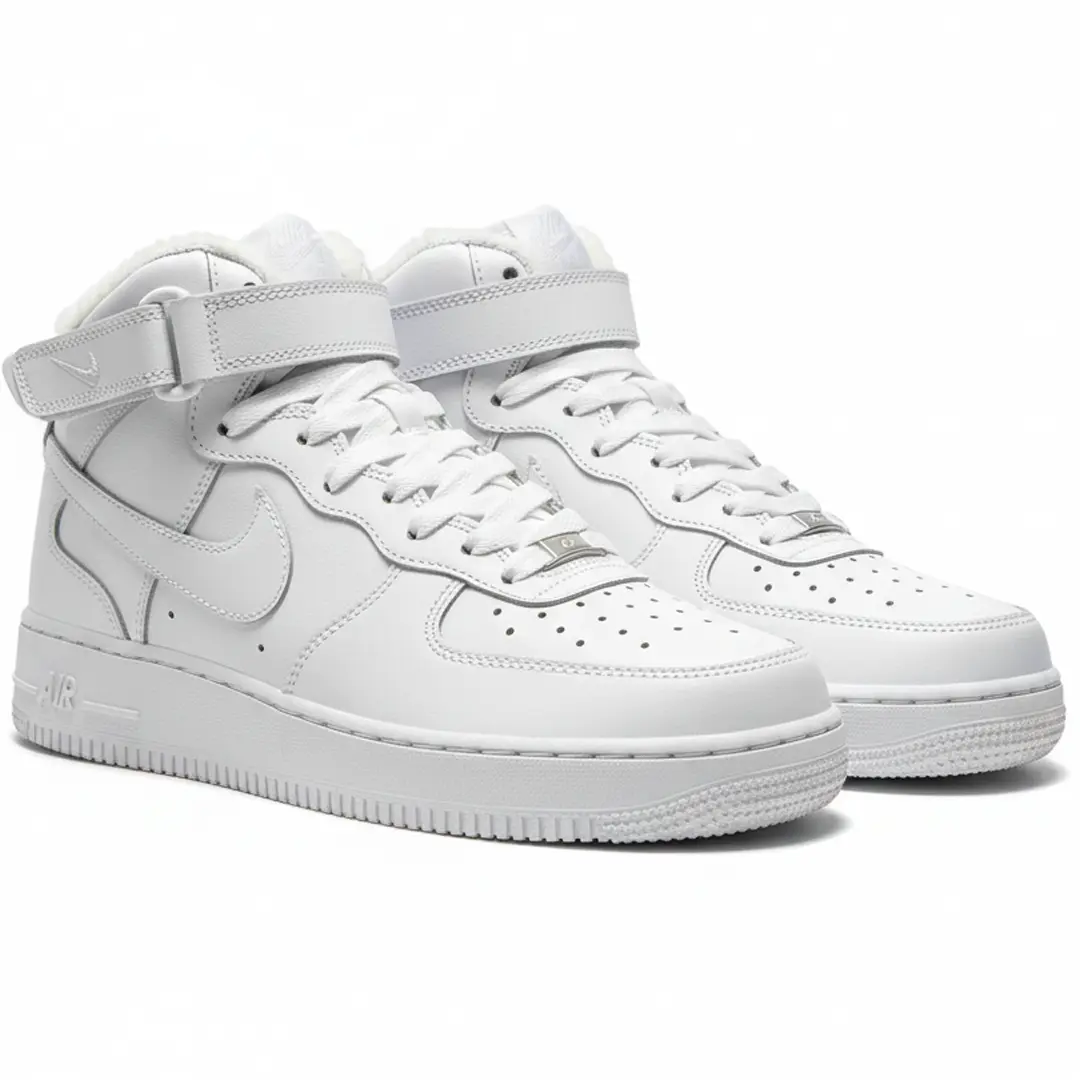 Зимові кросівки з хутром Nike Air Force (white)