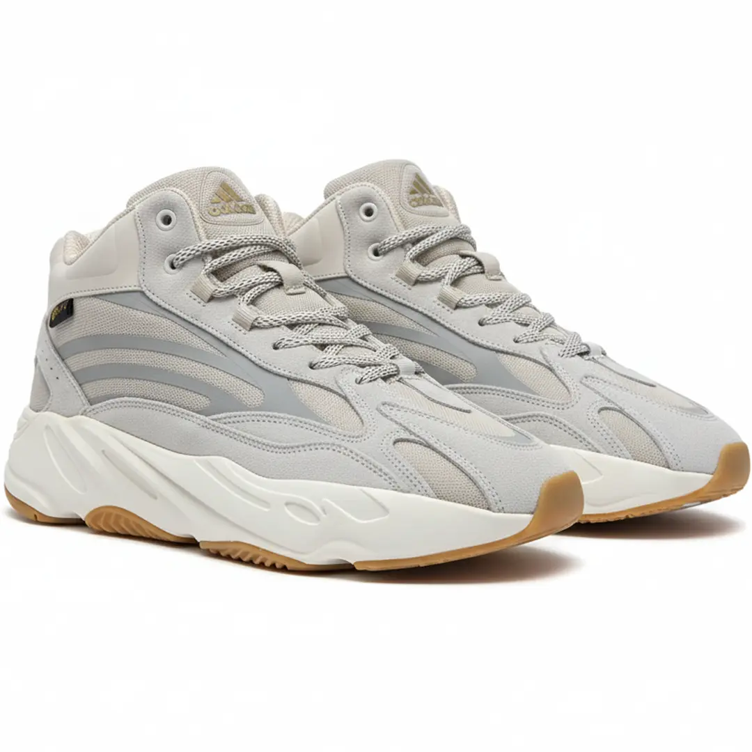 Зимові термо вологозахисні кросівки Adidas Yeezy Boost (light beige)