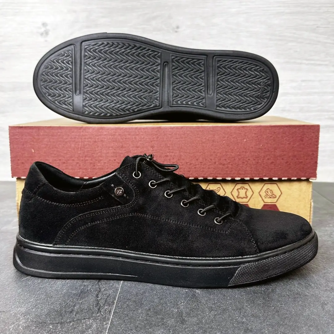 Чоловічі замшеві напівчеревики VS (чорні)