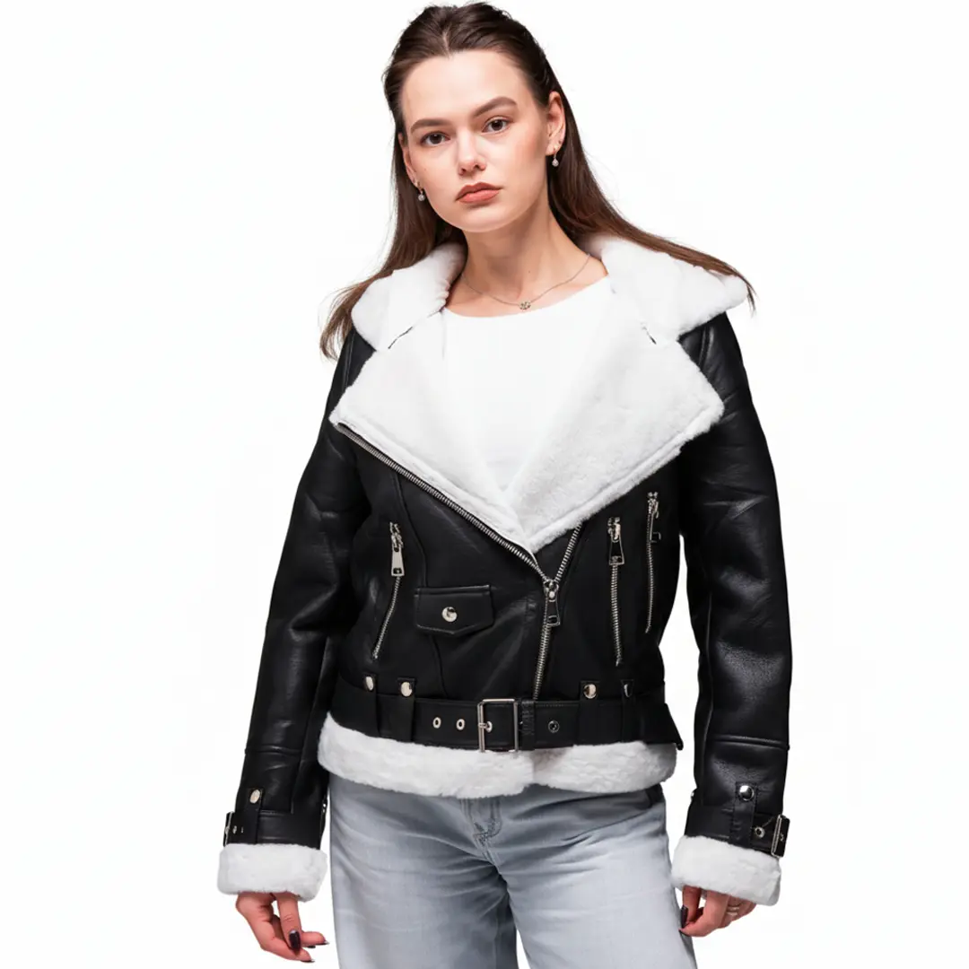 Жіноча куртка косуха на хутрі