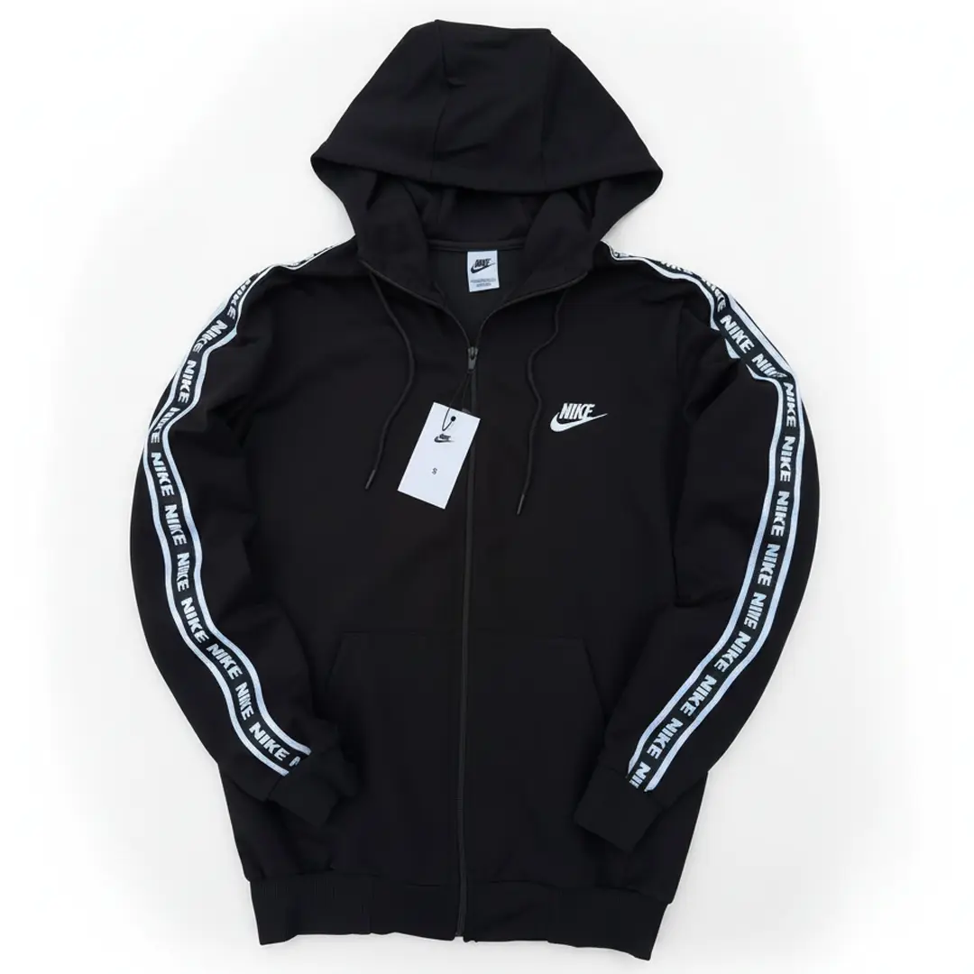 Зіп худі Nike лампас (black)