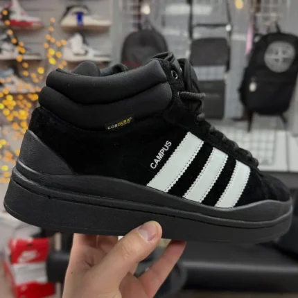 Adidas Зимові кросівки з хутром Adidas Campus х Bad Bunny (black & white) Орхідея