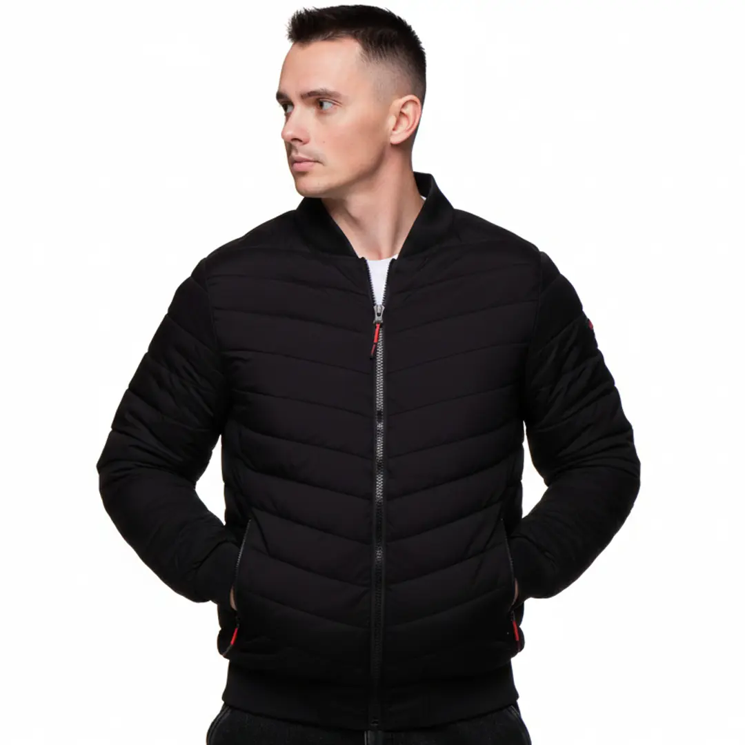 Чоловіча куртка бомбер (чорна)