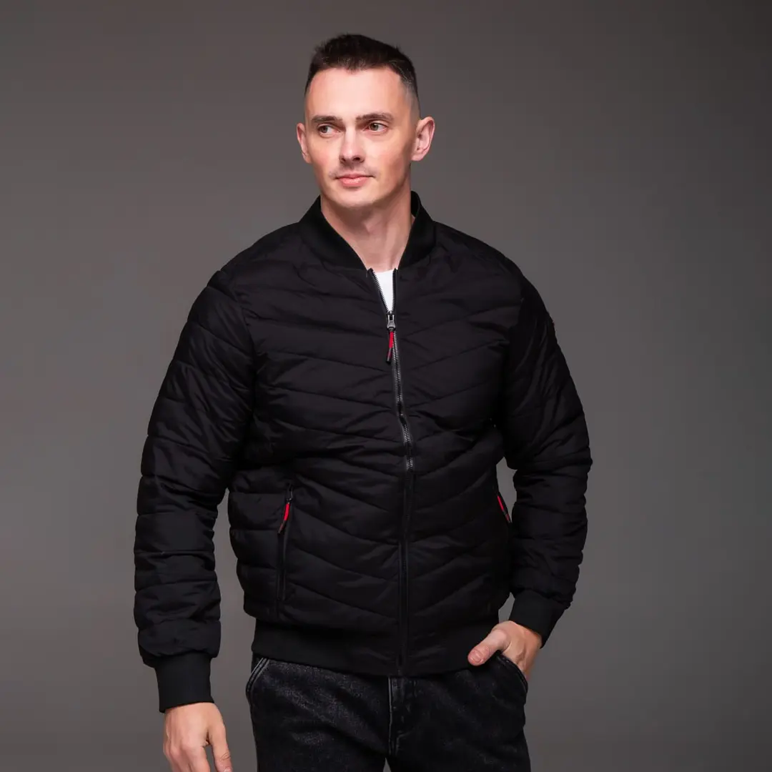 Чоловіча куртка бомбер (чорна)