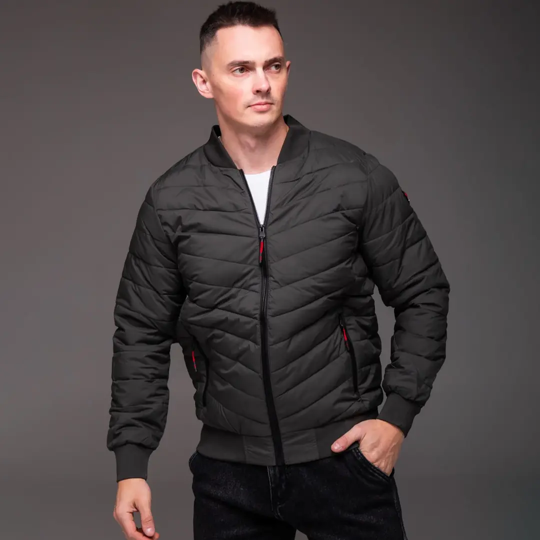 Чоловіча куртка бомбер (хакі)