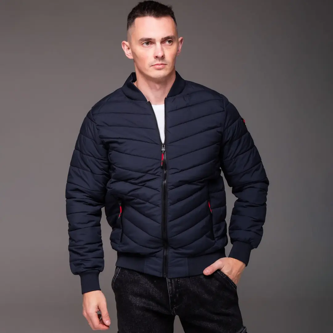 Чоловіча куртка бомбер (синя)