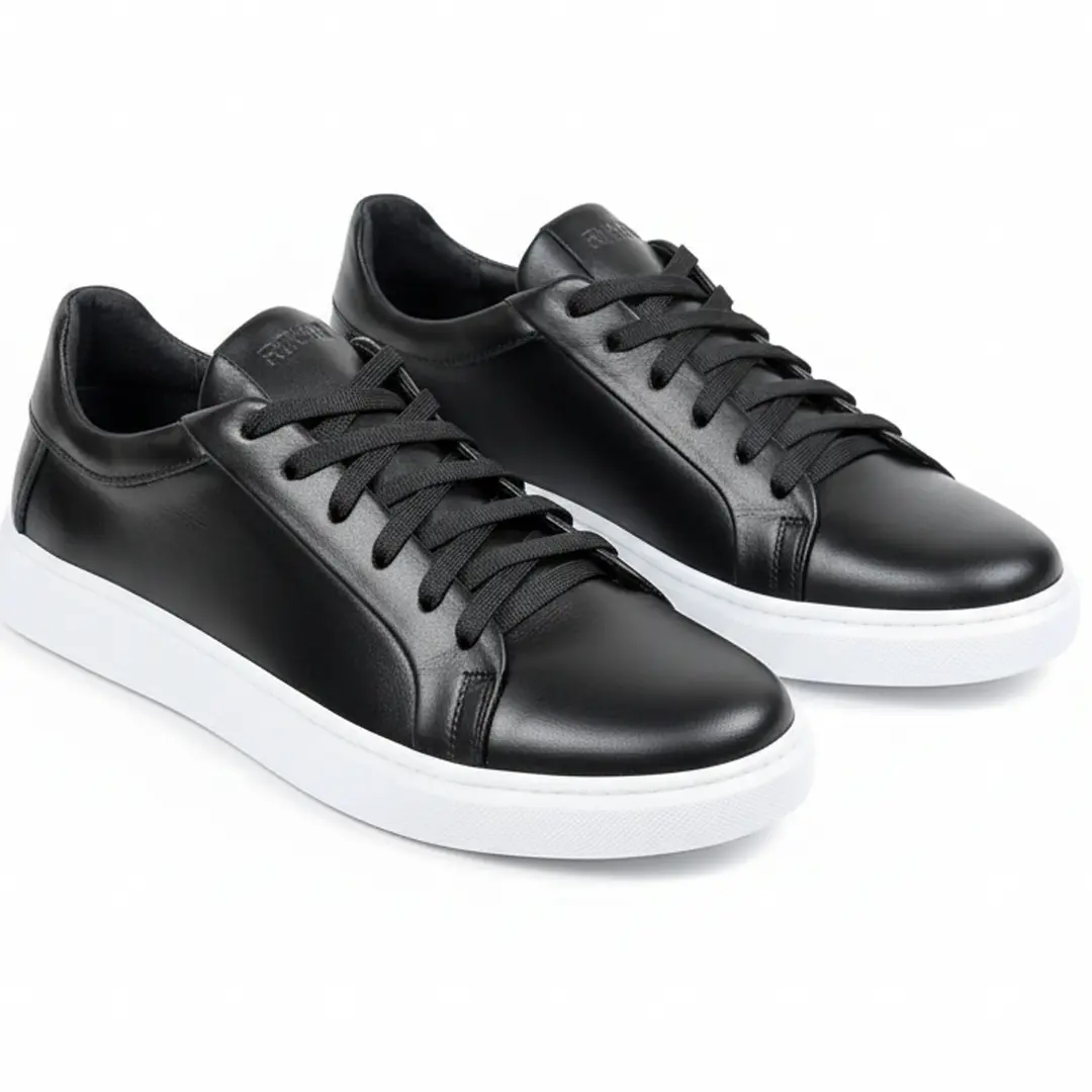 Чоловічі шкіряні напівчеревики К (чорні)