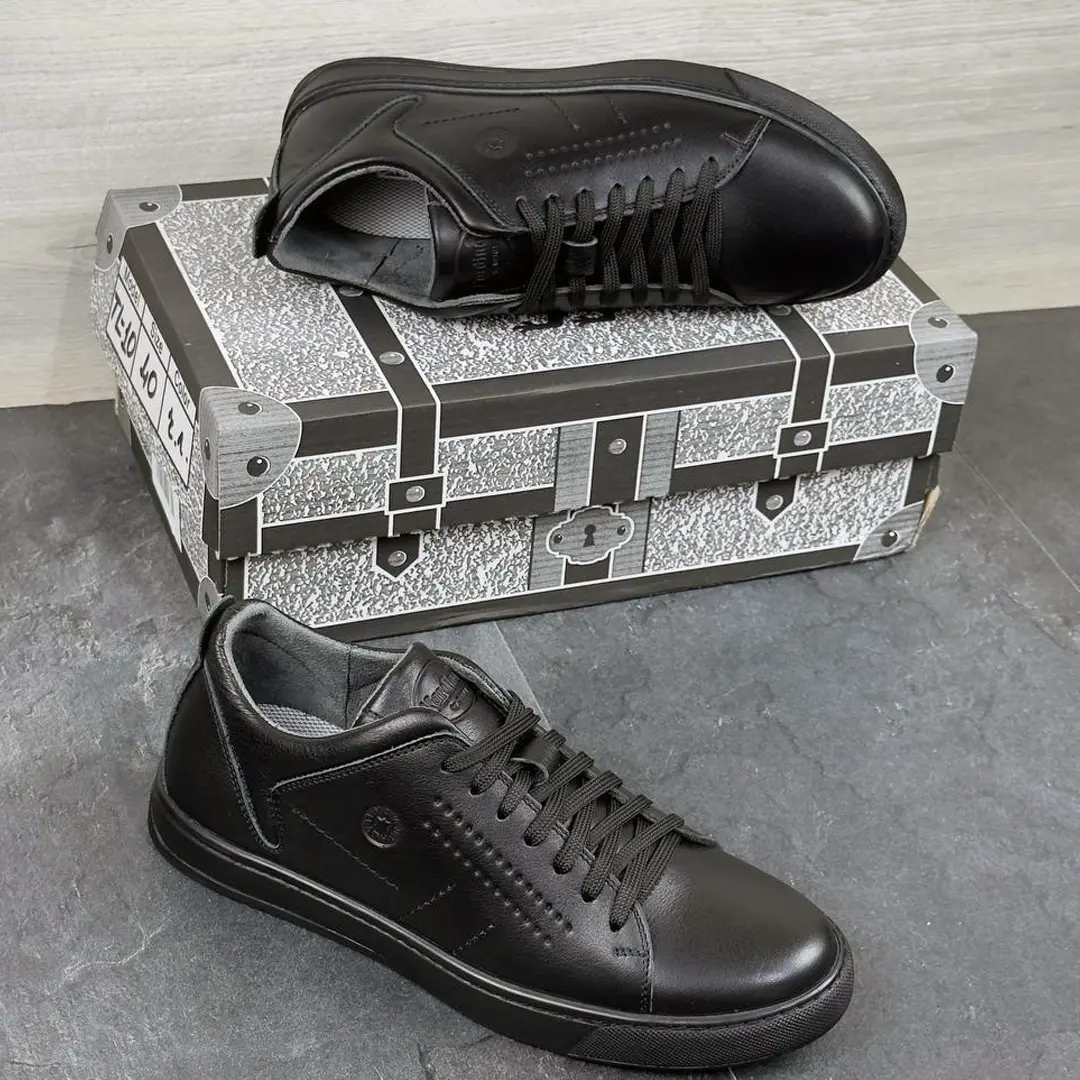 Чоловічі шкіряні напівчеревики Kardinal ТЛ (чорні)