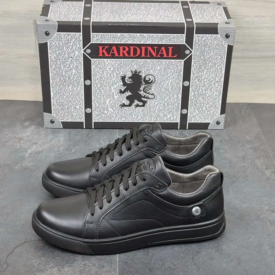 Чоловічі шкіряні напівчеревики Kardinal ТЛ (чорні)