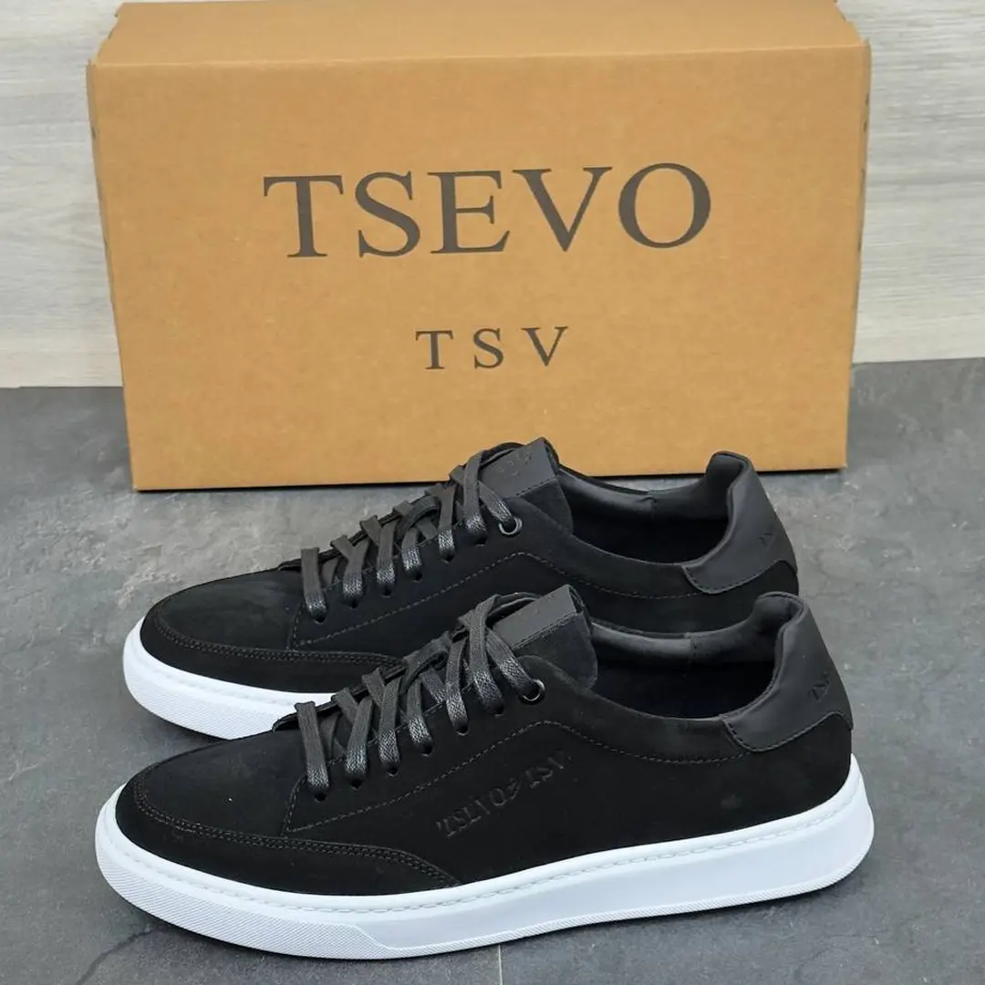 Чоловічі замшеві напівчеревики Tsevo (чорні)