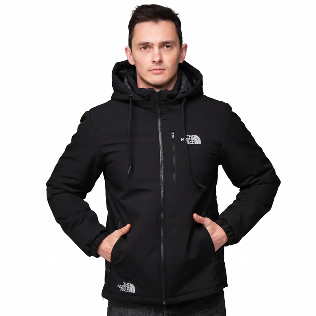 Куртка чоловіча демісезонна утеплена TNF (чорна)