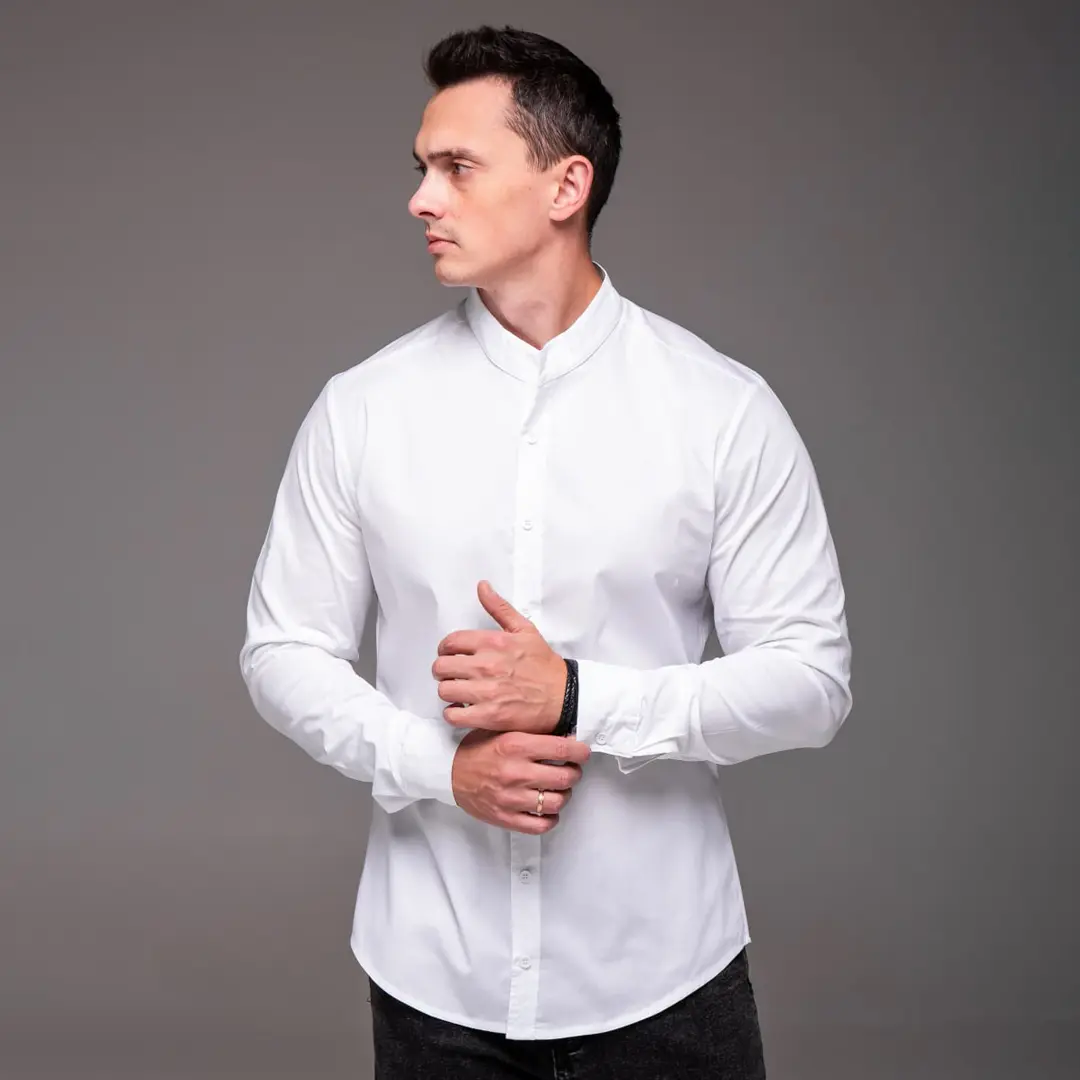 Чоловіча сорочка з довгим рукавом Modern (біла)