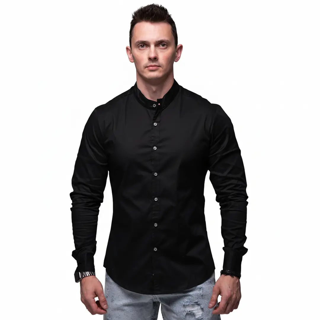 Чоловіча сорочка з довгим рукавом Modern (чорна)