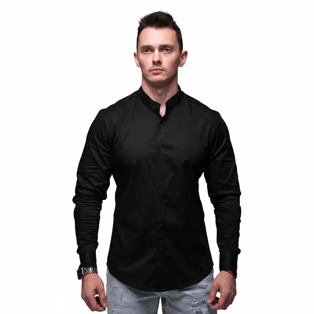 Чоловіча сорочка з довгим рукавом Modern (чорна)