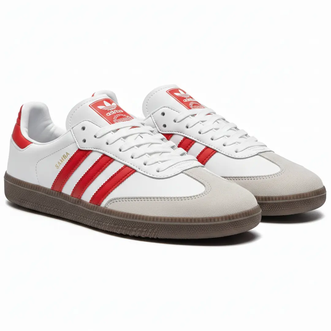 Кросівки Adidas Samba (grey & red)