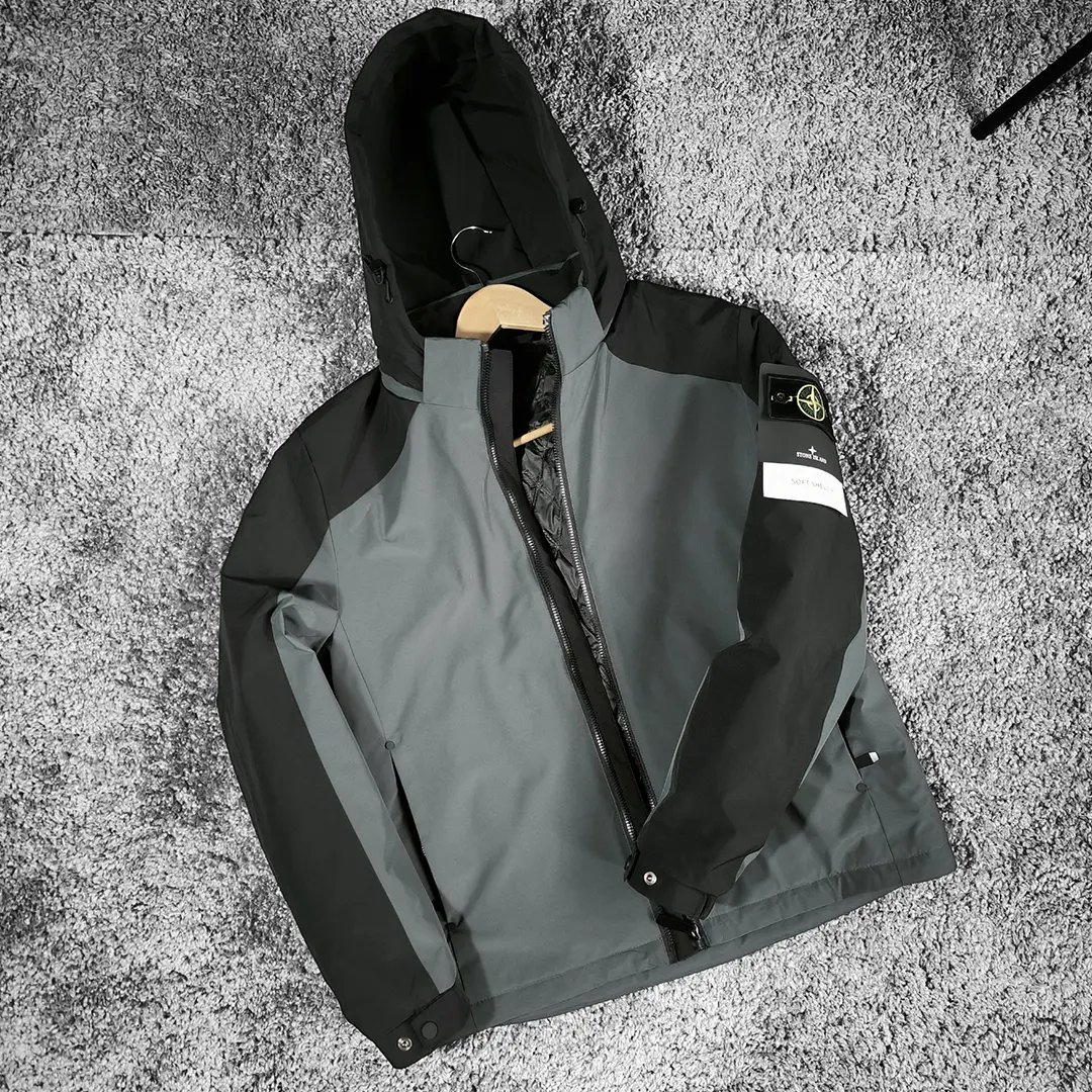 Куртка Stone Island (чорна з графітовим)