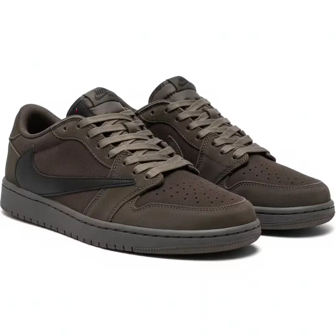 Nike Кросівки Nike Air Jordan low x Travis Scott (chocolate) Орхідея