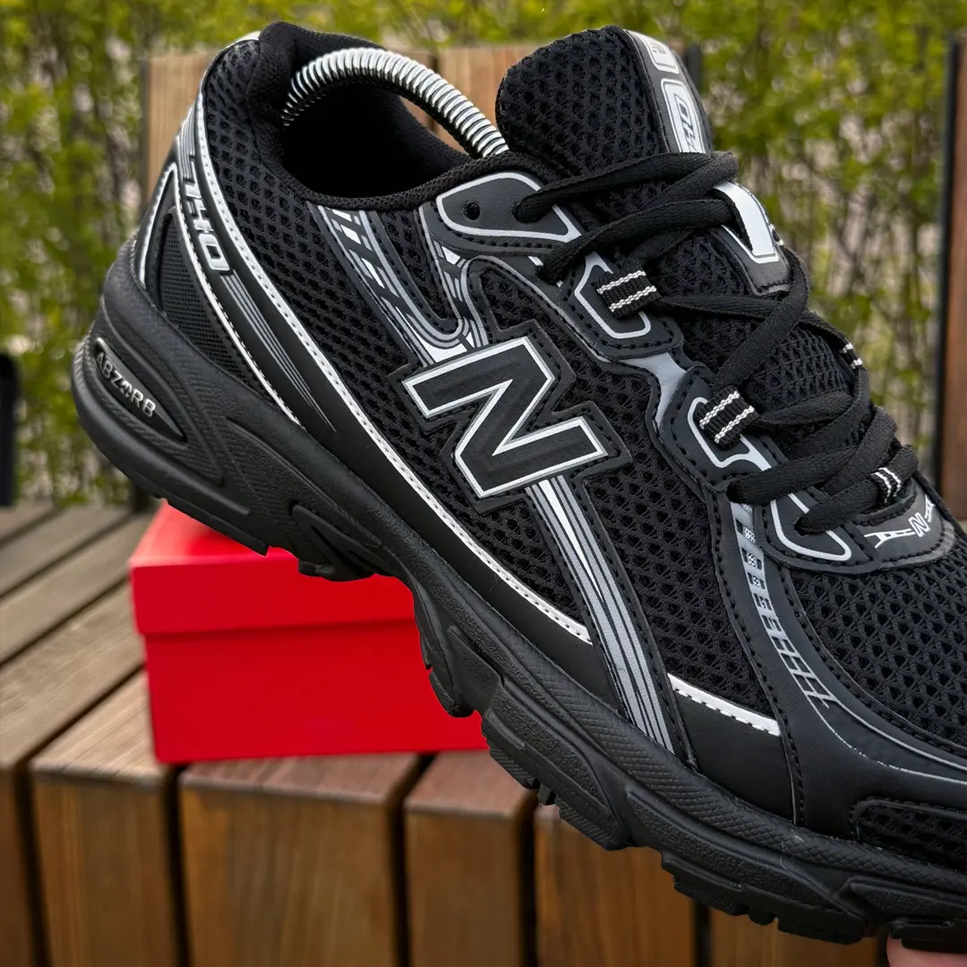 Кросівки літні New Balance , сітка (чорні)