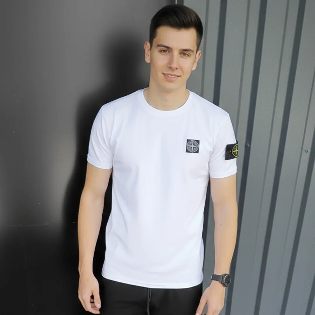 Чоловіча футболка Stone Island (біла)