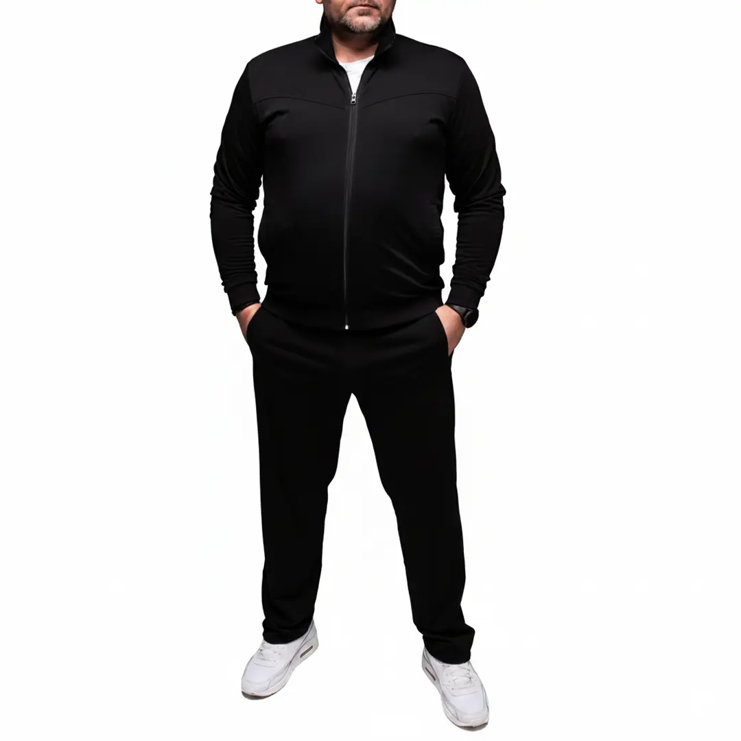 Спортивний костюм Casual БАТАЛ (чорний)