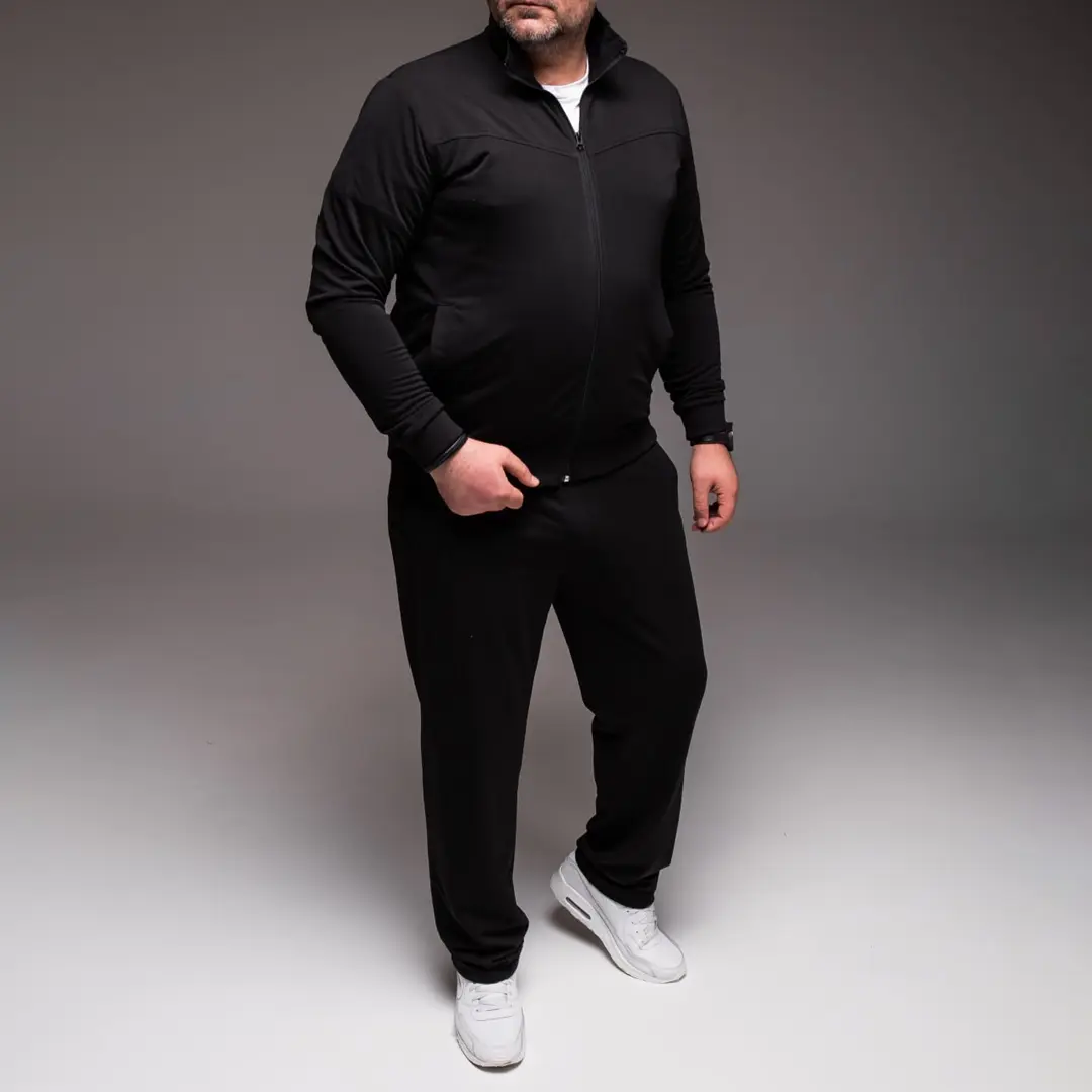 Спортивний костюм Casual БАТАЛ (чорний)