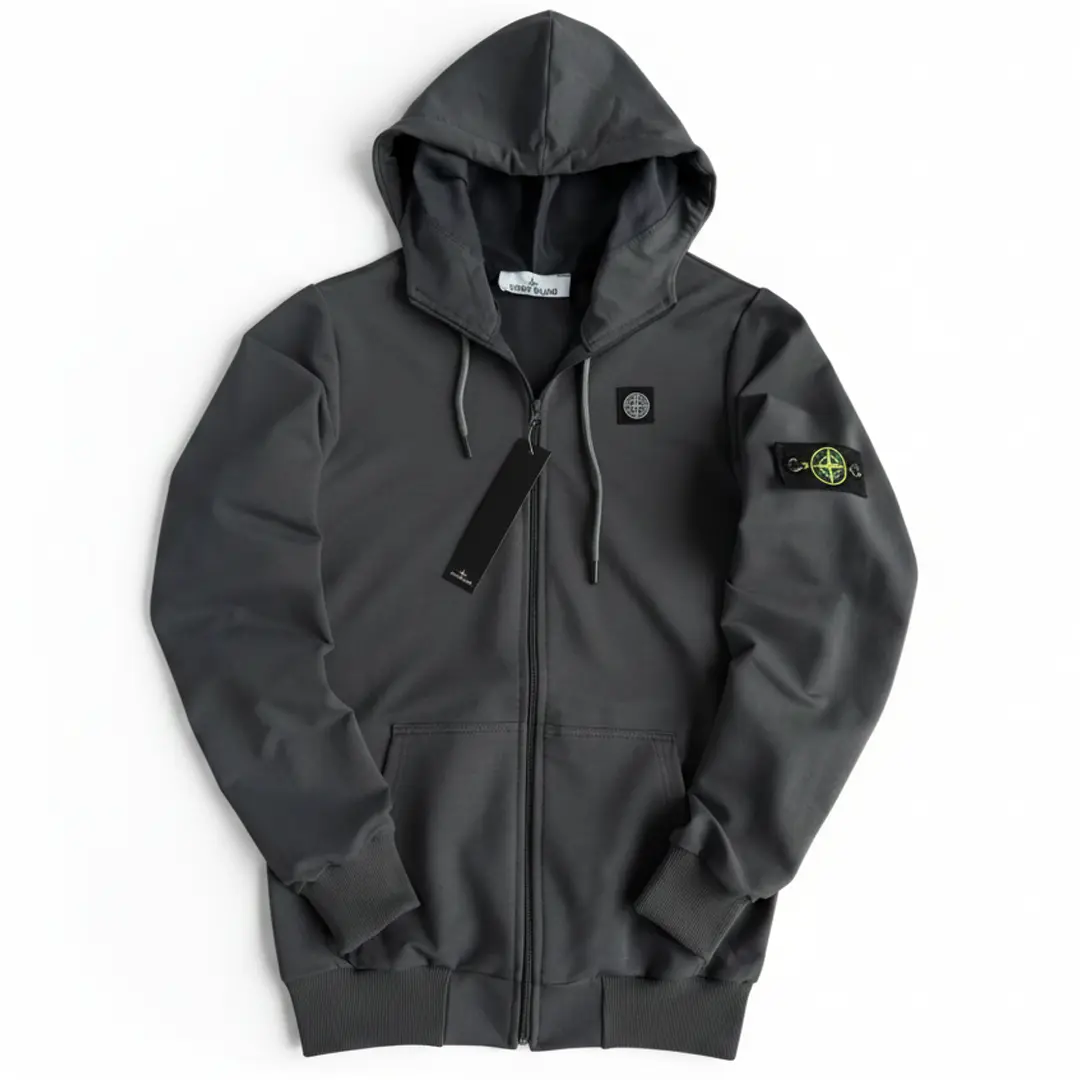 Зіп худі Stone Island (графіт)