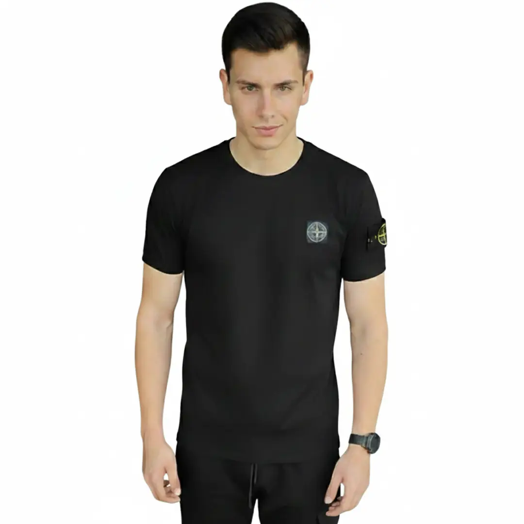 футболка Stone Island (чорна