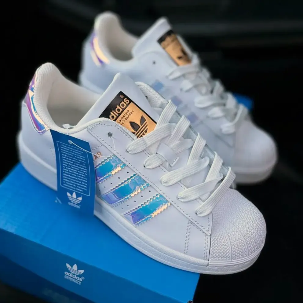 Кросівки Adidas Superstar Білий Хамелеон | Орхідея