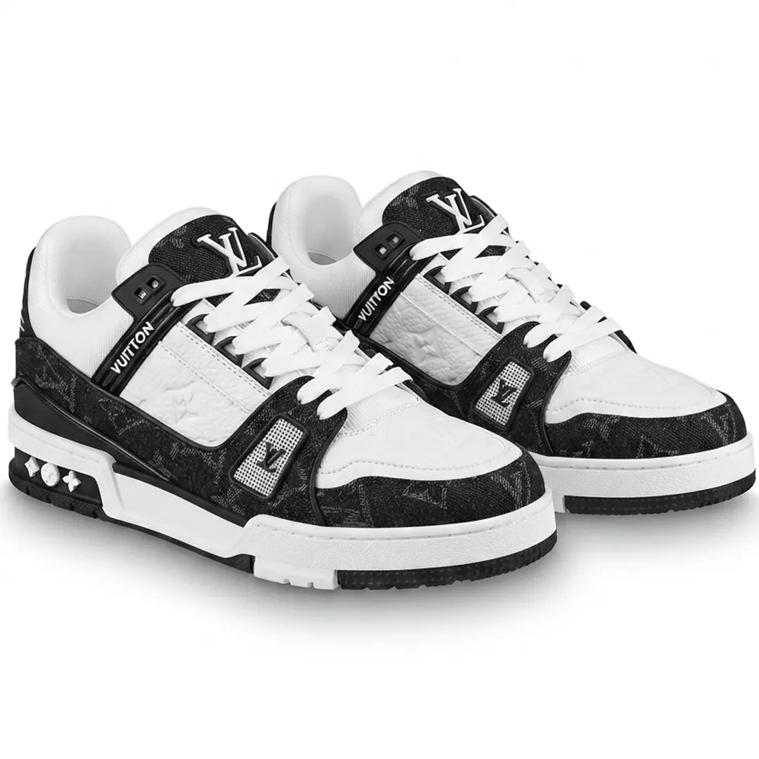 Інші Кросівки Louis Vuitton Trainer White Black Орхідея
